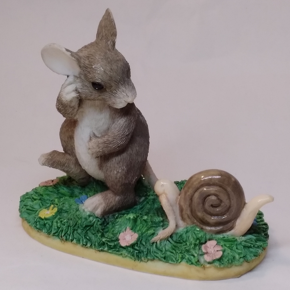 Charming Tails Silvestri 'TAGGIN' ALONG' Mouse & Snail FIGURINE by Dean Griff